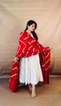 Rich Red Shibori Modal Silk Dupatta