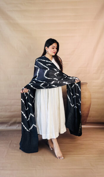 Raat Rani Lagdi Patta Shibori Modal Silk Dupatta