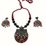 Rustic Red Cord Tribal Jewelry Set