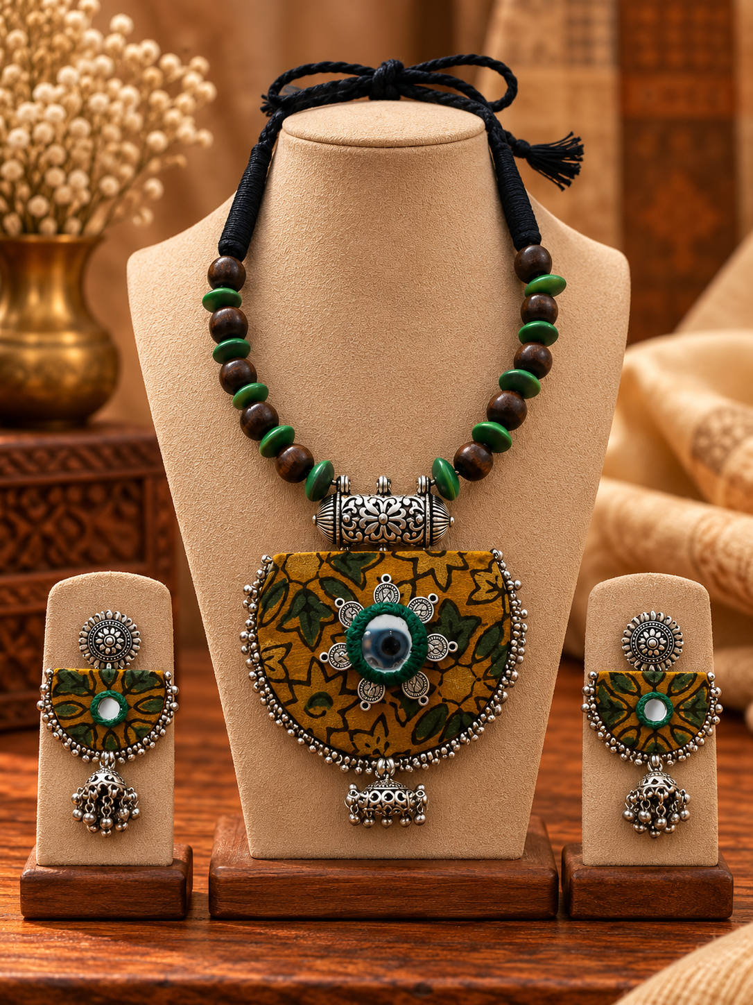 Boho Heritage Necklace and Earrings Set