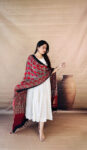 Red Dupatta, Silver Jewelry, and Juttis