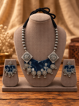 Indigo Tribal Jewelry Set on Display