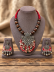 Rustic Red Cord Tribal Jewelry Set