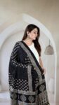 black-ajrakh-modal silk-dupatta-buti-zari-palla-1