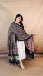Handmade Black and Red Ajrakh Modal Silk Dupatta with Traditional Boota Print