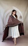 brown-ajrakh-modal silk-dupatta-floral-bouquet-buti-1