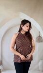 brown-ajrakh-cotton-halter-kurti-keyhole-back-1