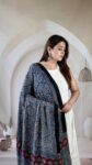 indigo-ajrakh-modal silk-dupatta-medallion-chevron-zari-1