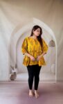 mustard-ajrakh-cotton-peplum-kurti-tree-buti-1