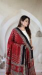red-ajrakh-modal silk-dupatta-zari-palla-1